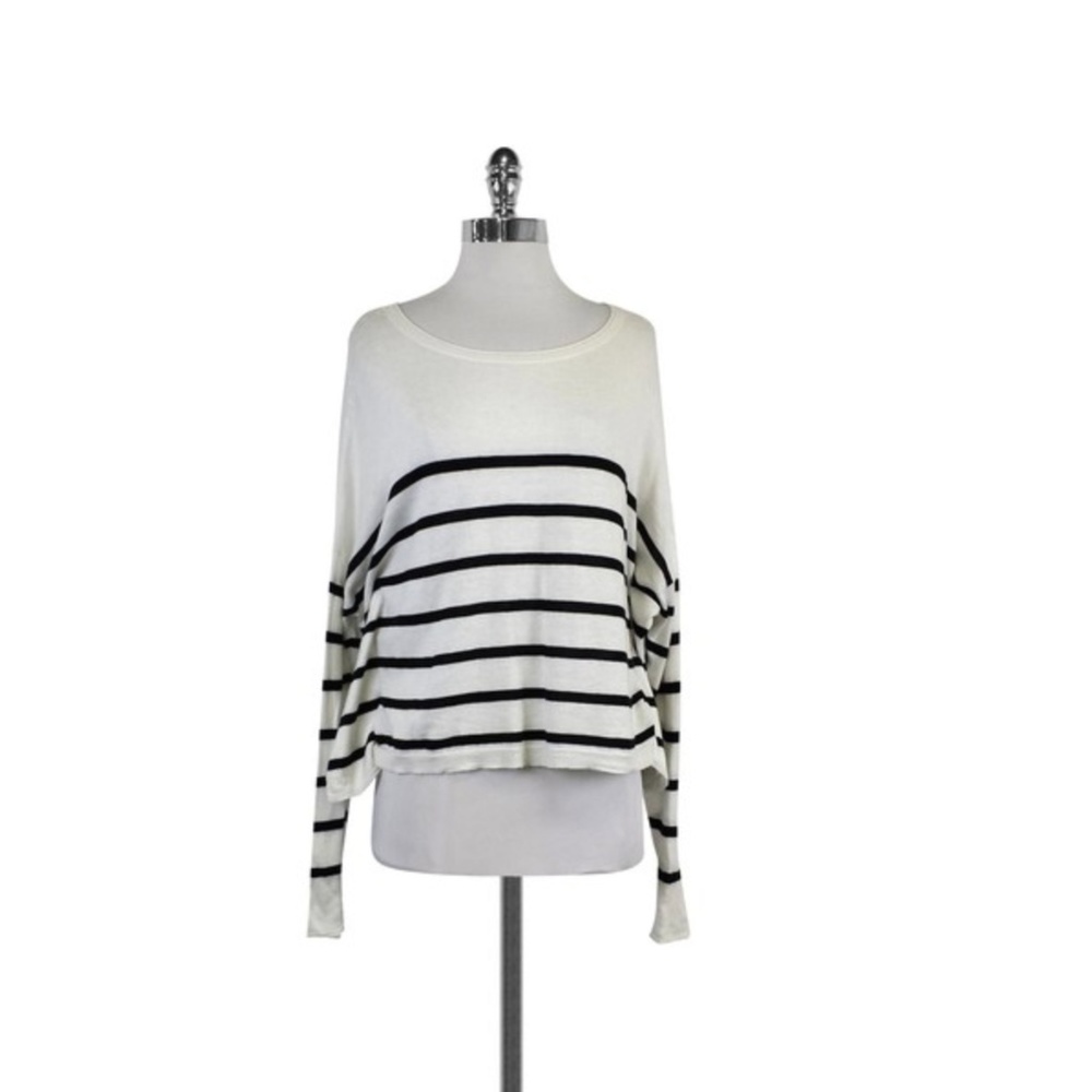 Vince Black and white striped top